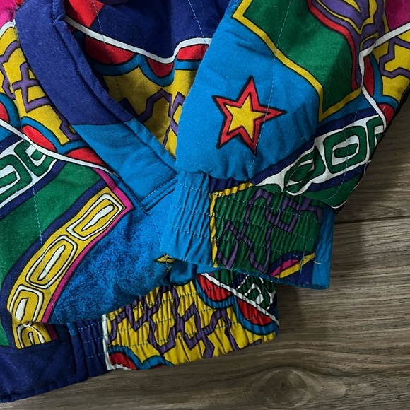 VINTAGE Janeve Multicolor Quilted Bomber Jacket - Picture 5 of 10